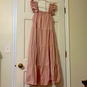 English Factory Blush Ruffle Dress